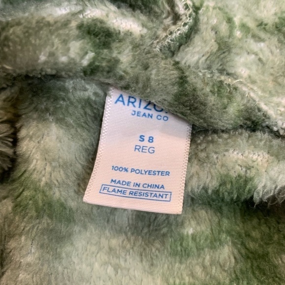 Boys Arizona Jean Green Camo Dino Robe Size 8 - Picture 2 of 5